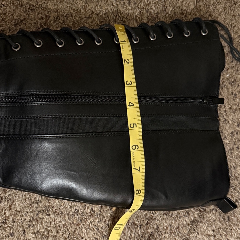 Black Lace-Up Knee-High Boots - Picture 11 of 11